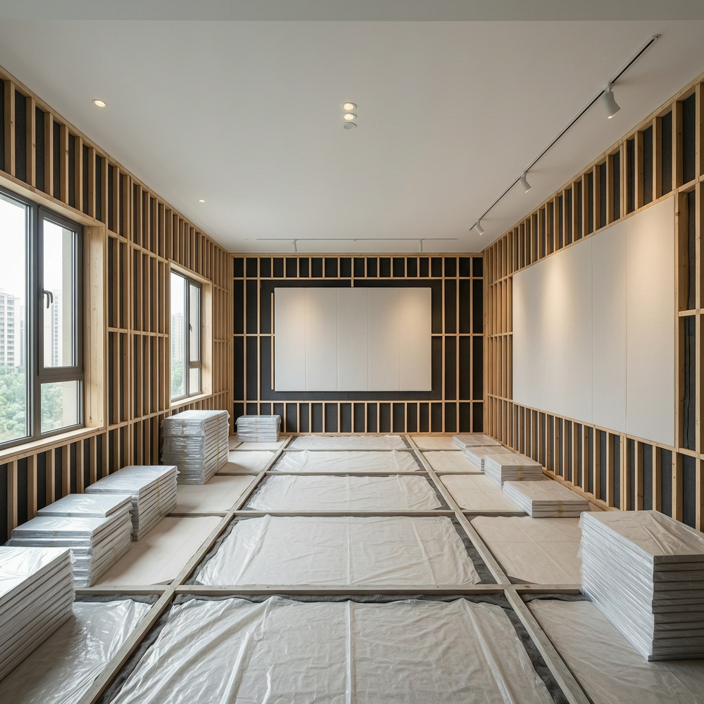 东莞东城 · 江南山庄别墅影院隔音工程 · 现场 4